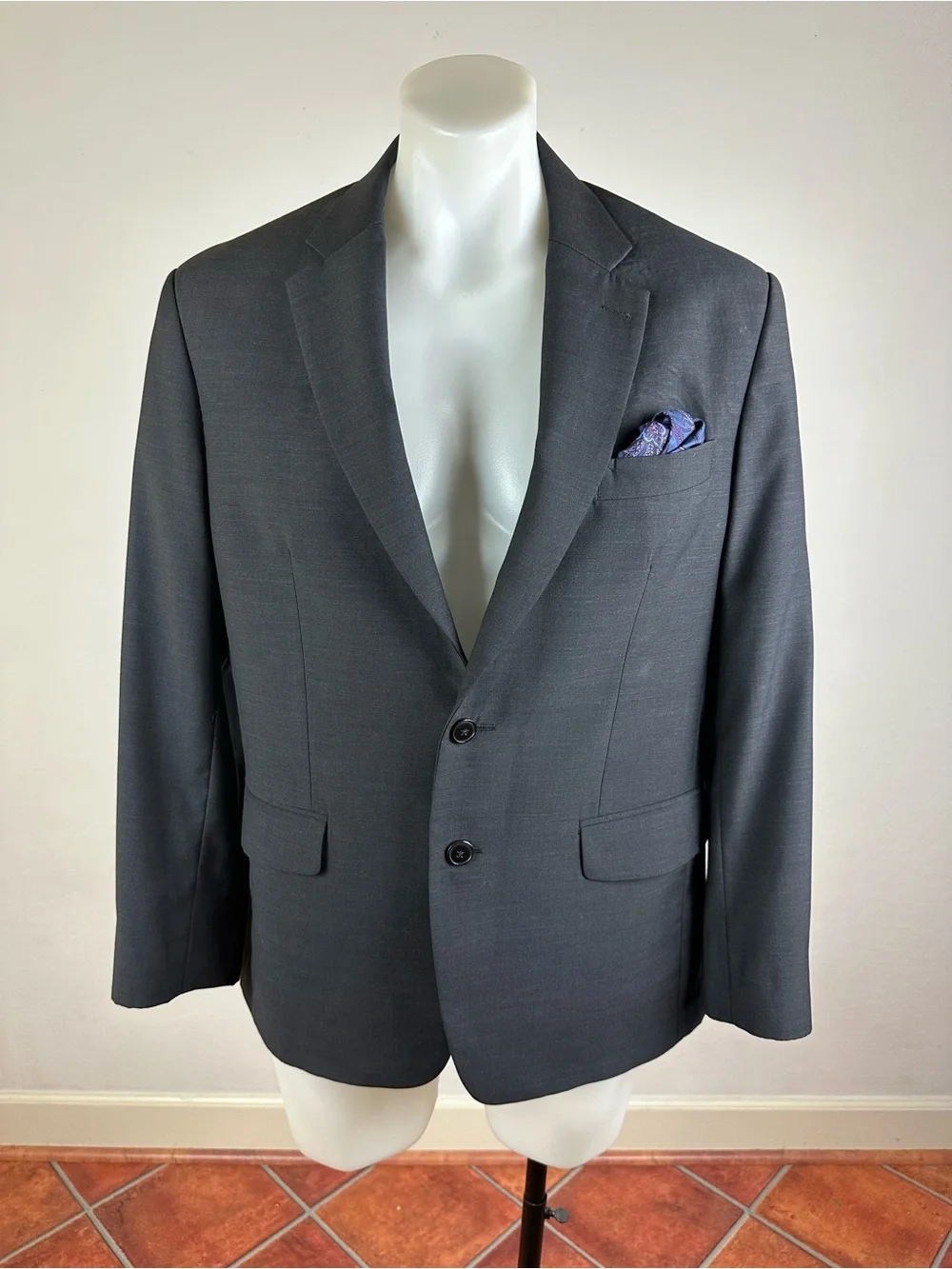 One-of-a-Kind, Bespoke Danny Sajnani Superfine Wool Sport Jacket w/ Purple Liner